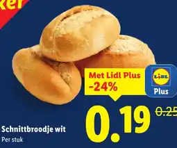 Lidl Schnittbroodje wit aanbieding