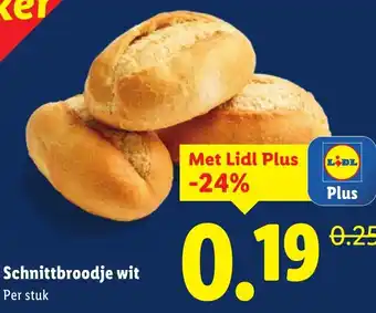 Lidl Schnittbroodje wit aanbieding