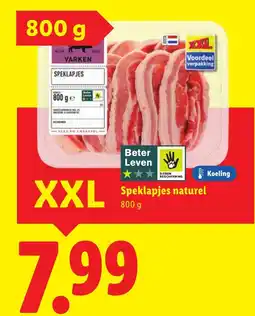Lidl Speklapjes naturel XXL aanbieding