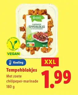Lidl Tempehblokjes XXL aanbieding