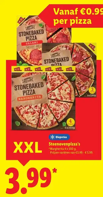 Lidl Steenovenpizza's XXL aanbieding
