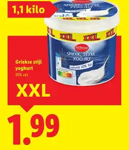 Lidl Griekse stijl yoghurt XXL aanbieding