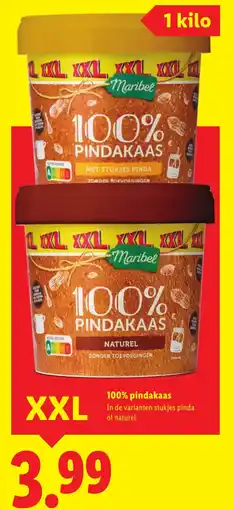 Lidl 100% pindakaas XXL aanbieding