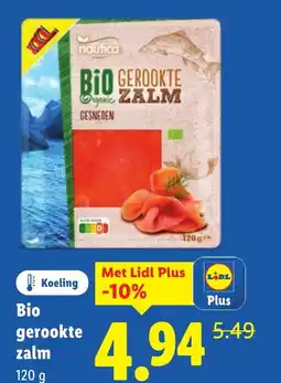 Lidl Bio gerookte zalm aanbieding