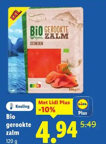 Lidl Bio gerookte zalm aanbieding