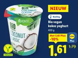 Lidl Bio vegan kokos yoghurt aanbieding