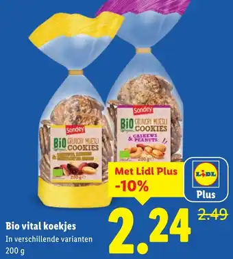 Lidl Bio vital koekjes aanbieding