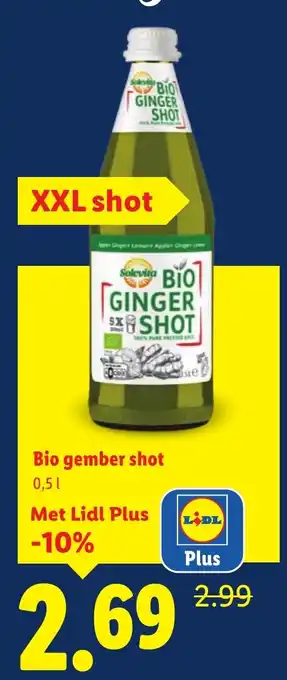 Lidl Bio gember shot aanbieding