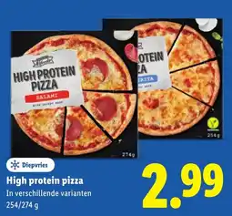 Lidl High protein pizza aanbieding