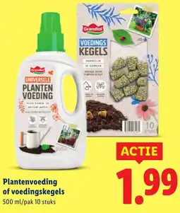 Lidl Plantenvoeding of voedingskegels aanbieding