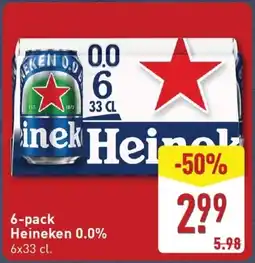 ALDI 6-pack Heineken 0.0% aanbieding