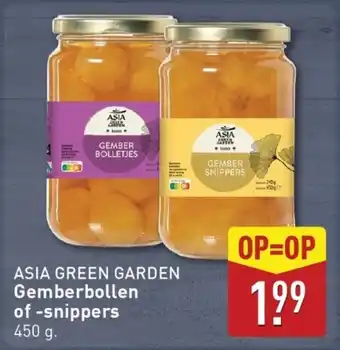 ALDI ASIA GREEN GARDEN Gemberbollen of snippers aanbieding