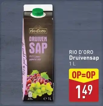 ALDI RIO D'ORO Druivensap aanbieding