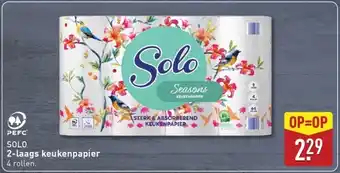 ALDI SOLO 2 laags keukenpapier aanbieding