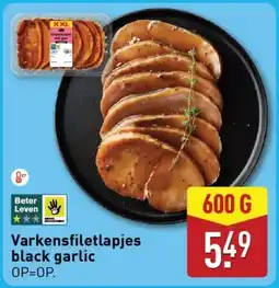 ALDI Varkensfiletlapjes black garlic aanbieding