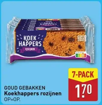 ALDI Goud gebakken Koekhappers rozijnen aanbieding