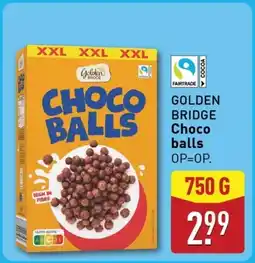 ALDI Golden bridge choco balls aanbieding