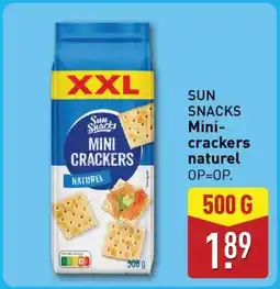 ALDI Sun snacks Mini crackers naturel aanbieding