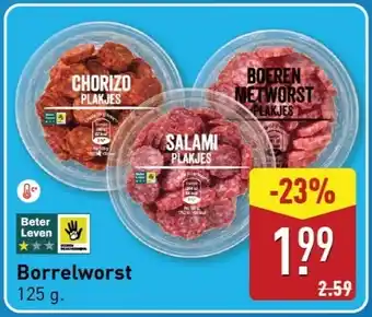 ALDI Borrelworst aanbieding