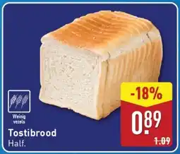 ALDI Weinig vezels Tostibrood aanbieding