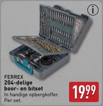 ALDI Ferrex 204 delige boor en bitset aanbieding