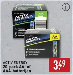 ALDI ACTIV ENERGY 20 pack AA of AAA-batterijen aanbieding