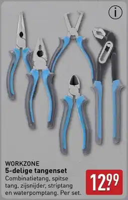 ALDI WORKZONE 5 delige tangenset aanbieding