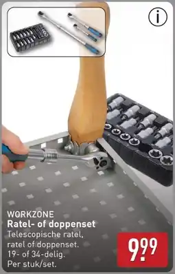 ALDI WORKZONE Ratel of doppenset aanbieding