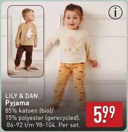 ALDI LILY & DAN Pyjama aanbieding