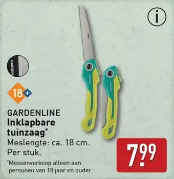ALDI Gardenline Inklapbare tuinzaag aanbieding
