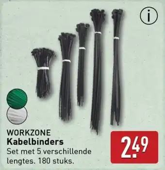ALDI WORKZONE Kabelbinders aanbieding