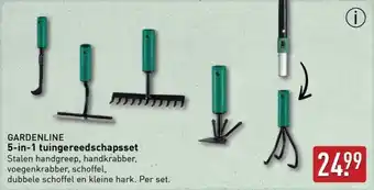 ALDI GARDENLINE 5-in-1 tuingereedschapsset aanbieding