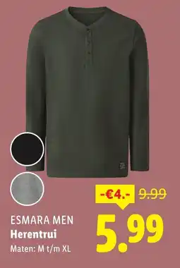 Lidl ESMARA MEN Herentrui aanbieding