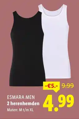 Lidl ESMARA MEN 2 herenhemden aanbieding