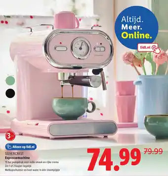 Lidl SILVERCREST Espressomachine aanbieding