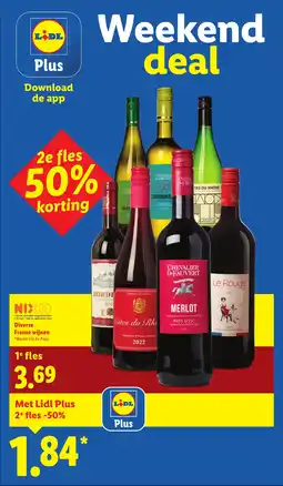 Lidl Diverse Franse wijnen aanbieding