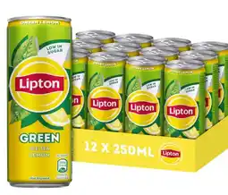 Budget Food Lipton Ice Tea Green Lemon 12x250ml. aanbieding