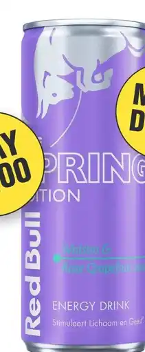 Budget Food Red Bull Spring Edition Pink Grapefruit aanbieding