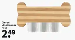 Wibra Dieren vlooienkam hout aanbieding