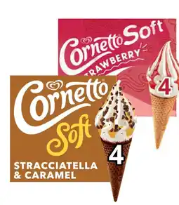 Budget Food Ola Cornetto Vanille Aardbei of Stracciatella Karamel aanbieding