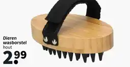 Wibra Dieren wasborstel hout aanbieding