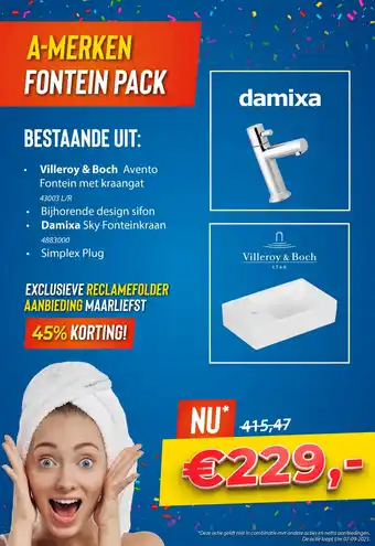 Sani-Dump A-MERKEN FONTEIN PACK aanbieding