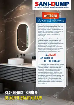 Sani-Dump STAP GERUST BINNEN DE KOFFIE STAAT KLAAR! aanbieding