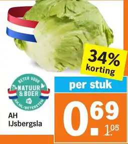 Albert Heijn AH IJsbergsla aanbieding