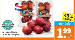 Albert Heijn AH Nederlandse pruimen aanbieding