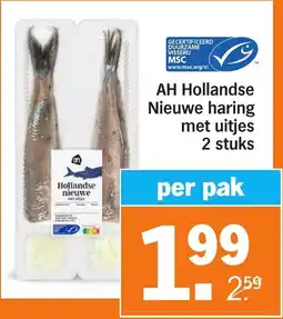 Albert Heijn AH Hollandse Nieuwe haring met uitjes aanbieding