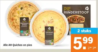 Albert Heijn Alle AH Quiches en pies aanbieding