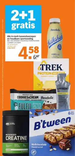 Albert Heijn Alle A-merk tussendoorrepen en houdbare sportvoeding aanbieding
