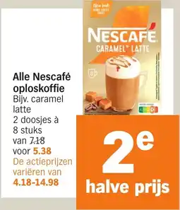 Albert Heijn Alle Nescafé oploskoffie aanbieding