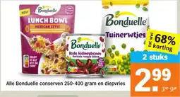 Albert Heijn Bonduelle conserven en diepvries aanbieding